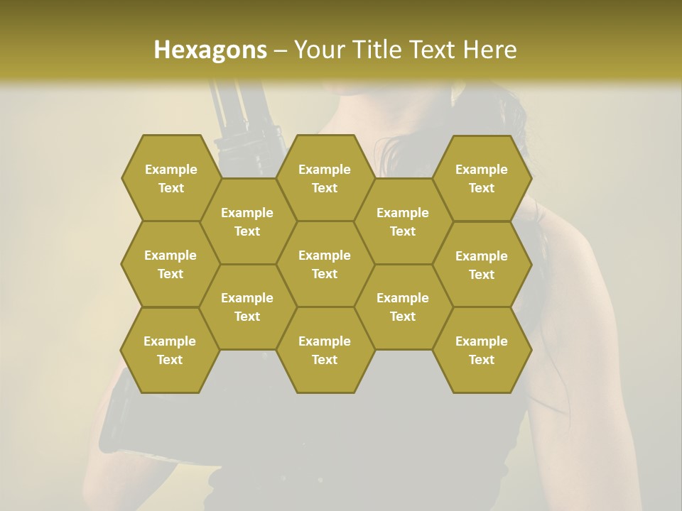 Toughness Sensuality Assault Rifle PowerPoint Template