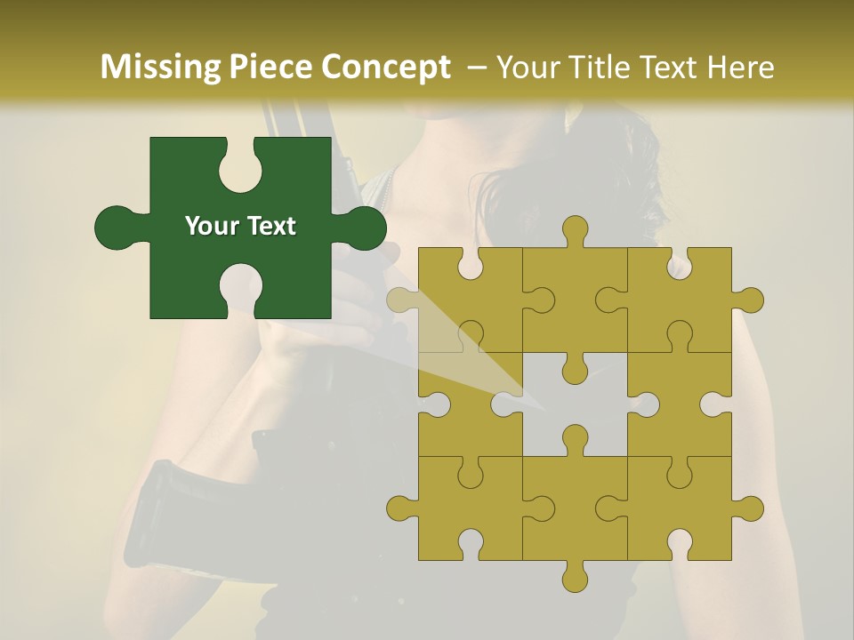 Toughness Sensuality Assault Rifle PowerPoint Template