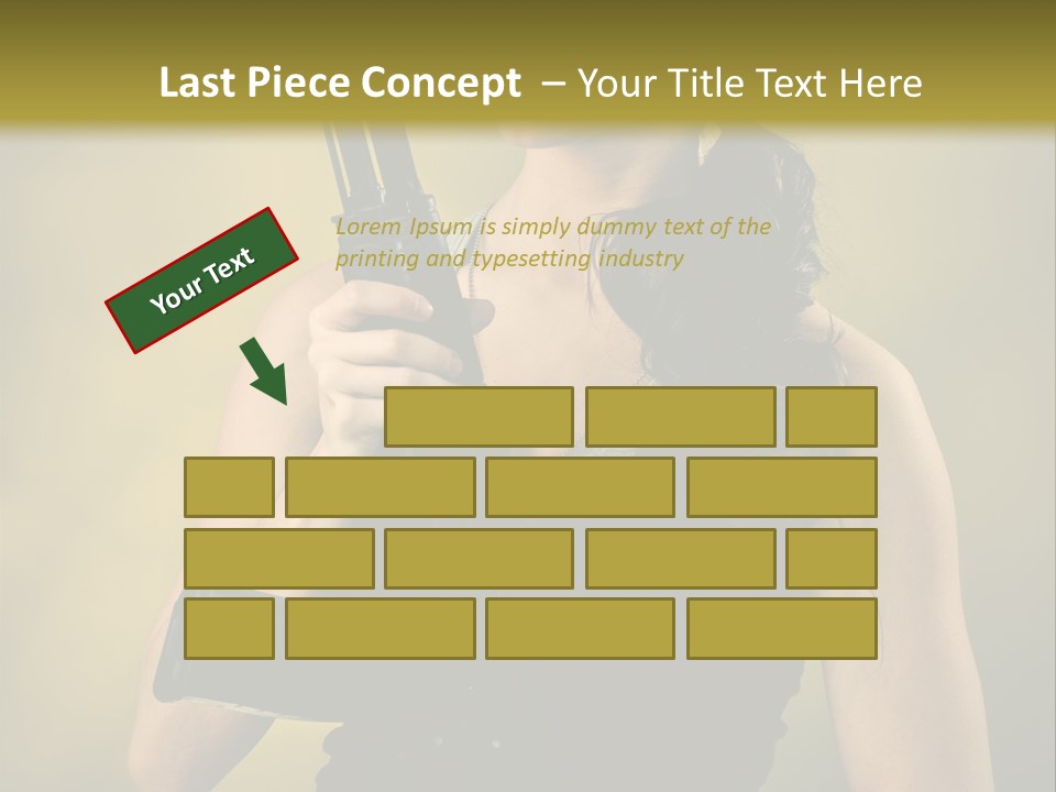 Toughness Sensuality Assault Rifle PowerPoint Template