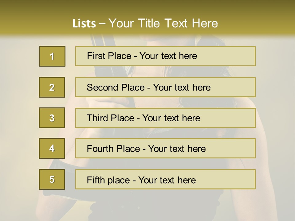 Toughness Sensuality Assault Rifle PowerPoint Template