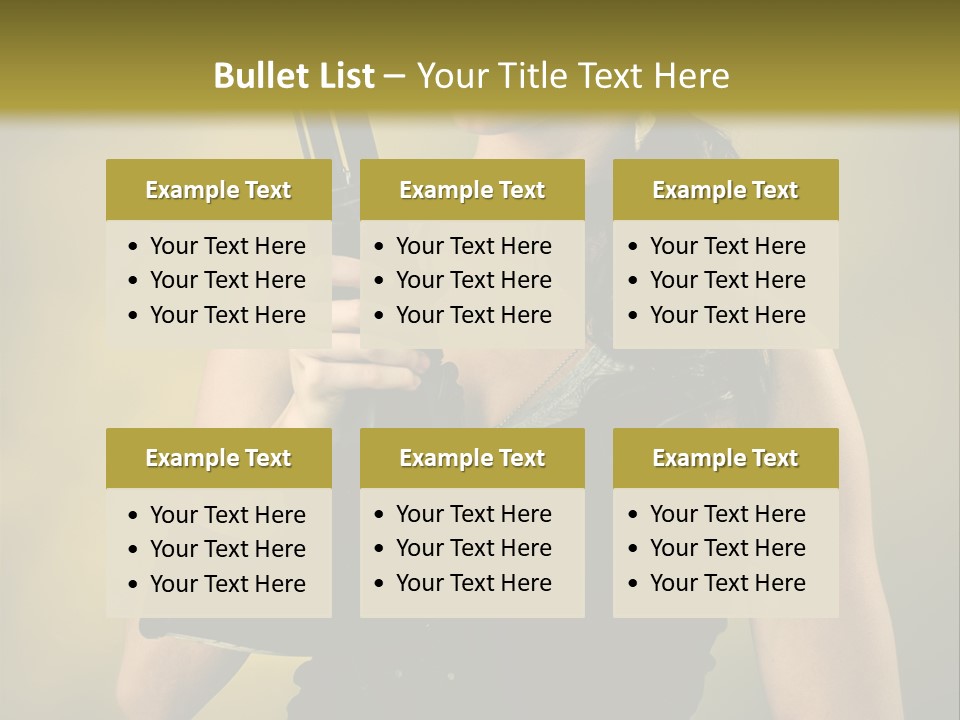Toughness Sensuality Assault Rifle PowerPoint Template