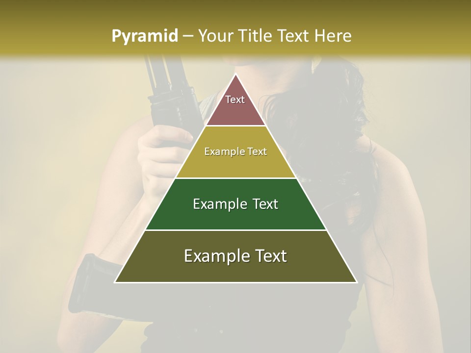 Toughness Sensuality Assault Rifle PowerPoint Template
