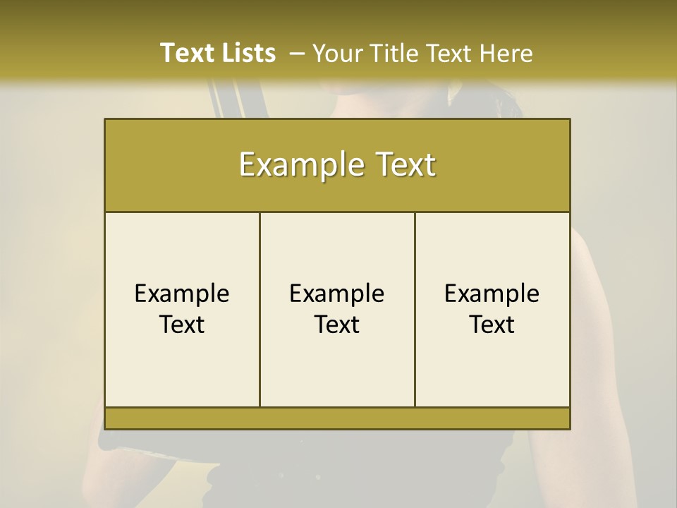 Toughness Sensuality Assault Rifle PowerPoint Template