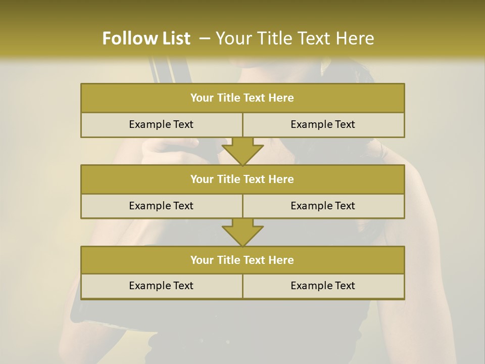Toughness Sensuality Assault Rifle PowerPoint Template