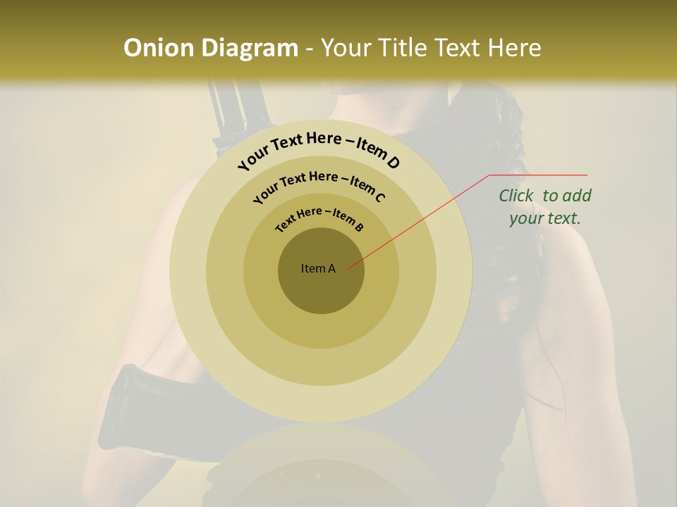 Toughness Sensuality Assault Rifle PowerPoint Template
