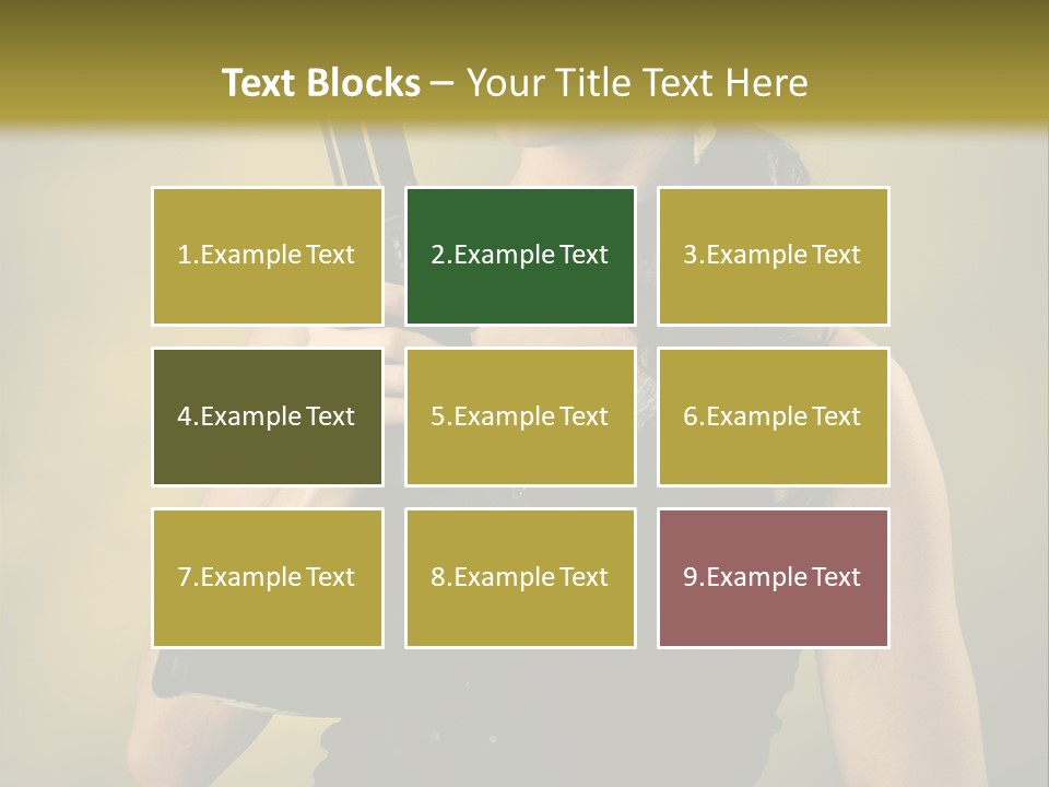 Toughness Sensuality Assault Rifle PowerPoint Template
