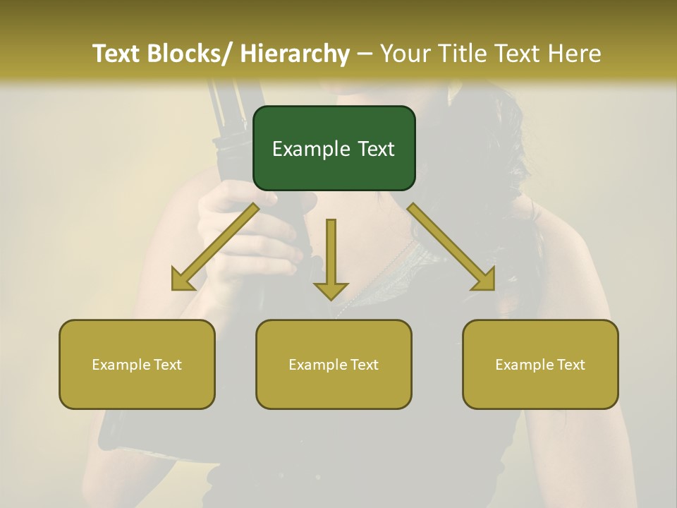 Toughness Sensuality Assault Rifle PowerPoint Template