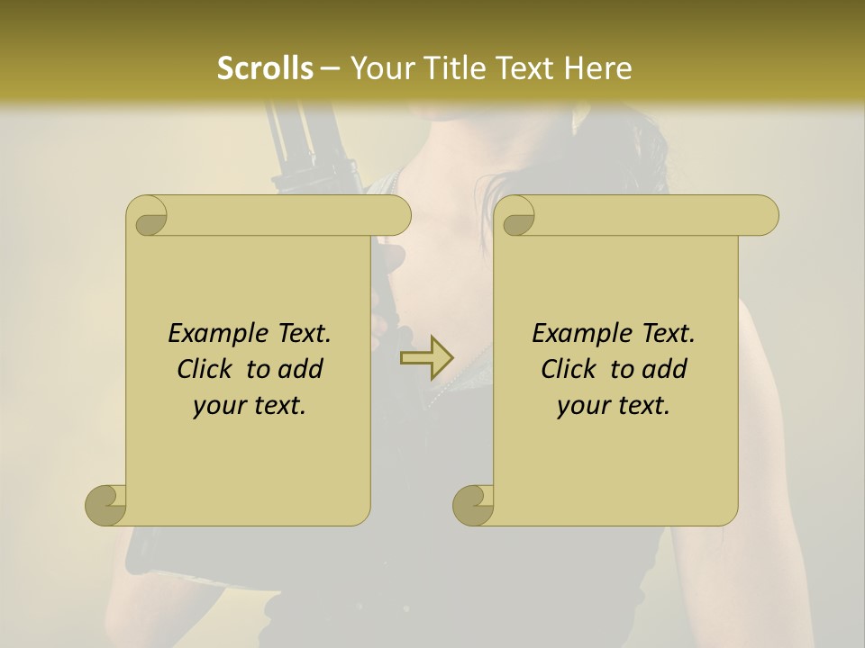 Toughness Sensuality Assault Rifle PowerPoint Template