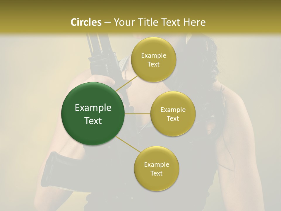 Toughness Sensuality Assault Rifle PowerPoint Template