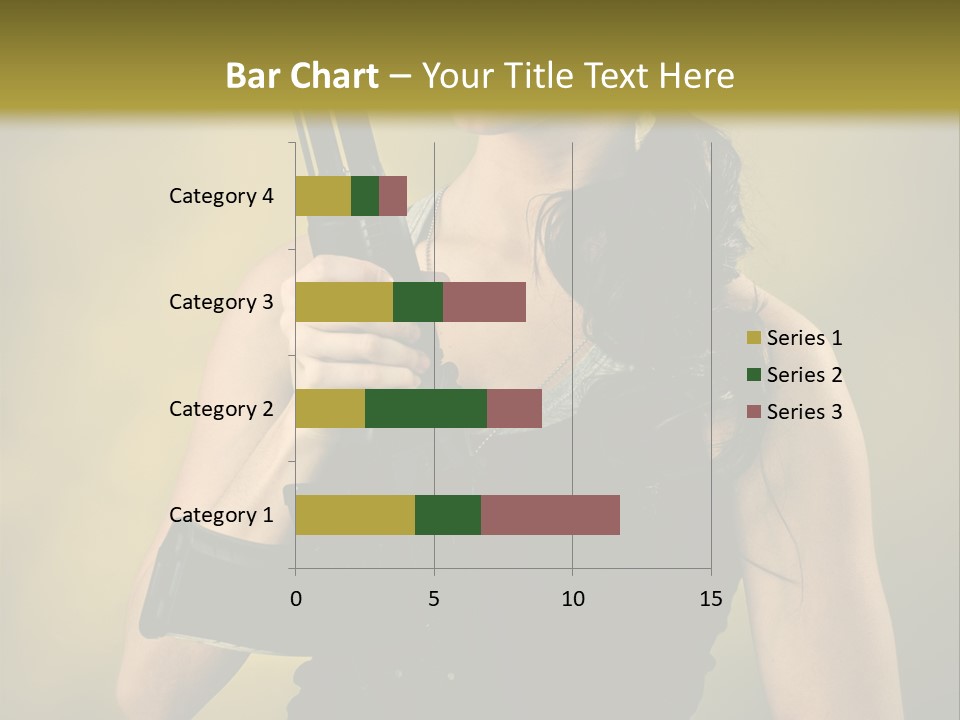 Toughness Sensuality Assault Rifle PowerPoint Template
