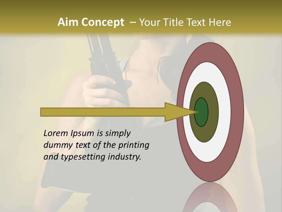 Toughness Sensuality Assault Rifle PowerPoint Template