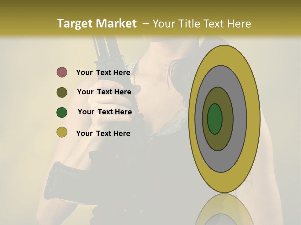 Toughness Sensuality Assault Rifle PowerPoint Template