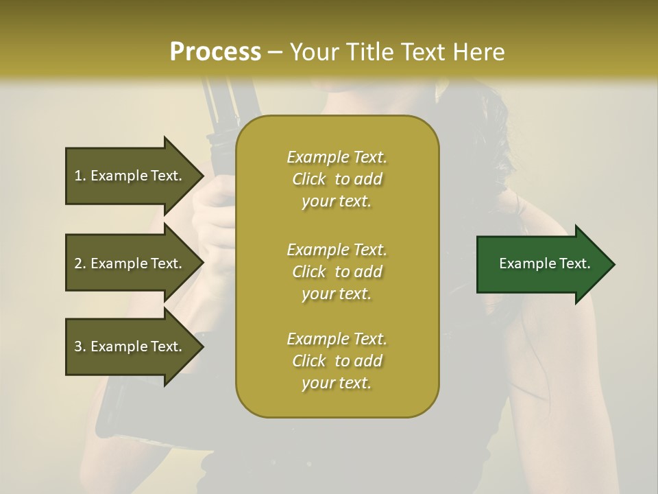 Toughness Sensuality Assault Rifle PowerPoint Template