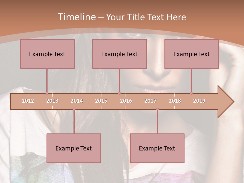 A Woman With Long Hair Is Looking At The Camera PowerPoint Template