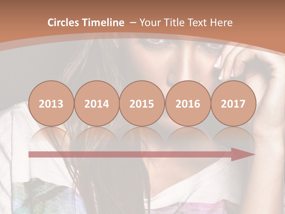 A Woman With Long Hair Is Looking At The Camera PowerPoint Template