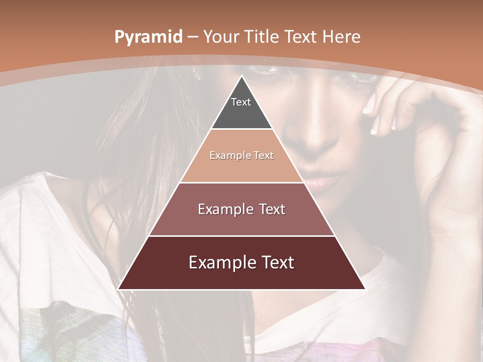 A Woman With Long Hair Is Looking At The Camera PowerPoint Template