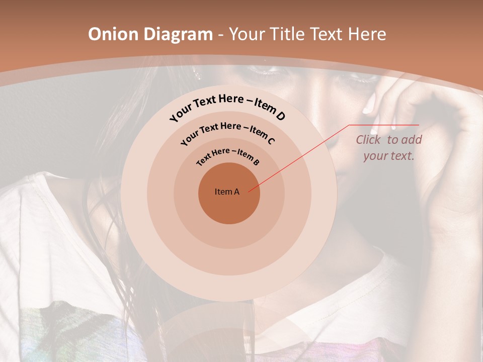 A Woman With Long Hair Is Looking At The Camera PowerPoint Template