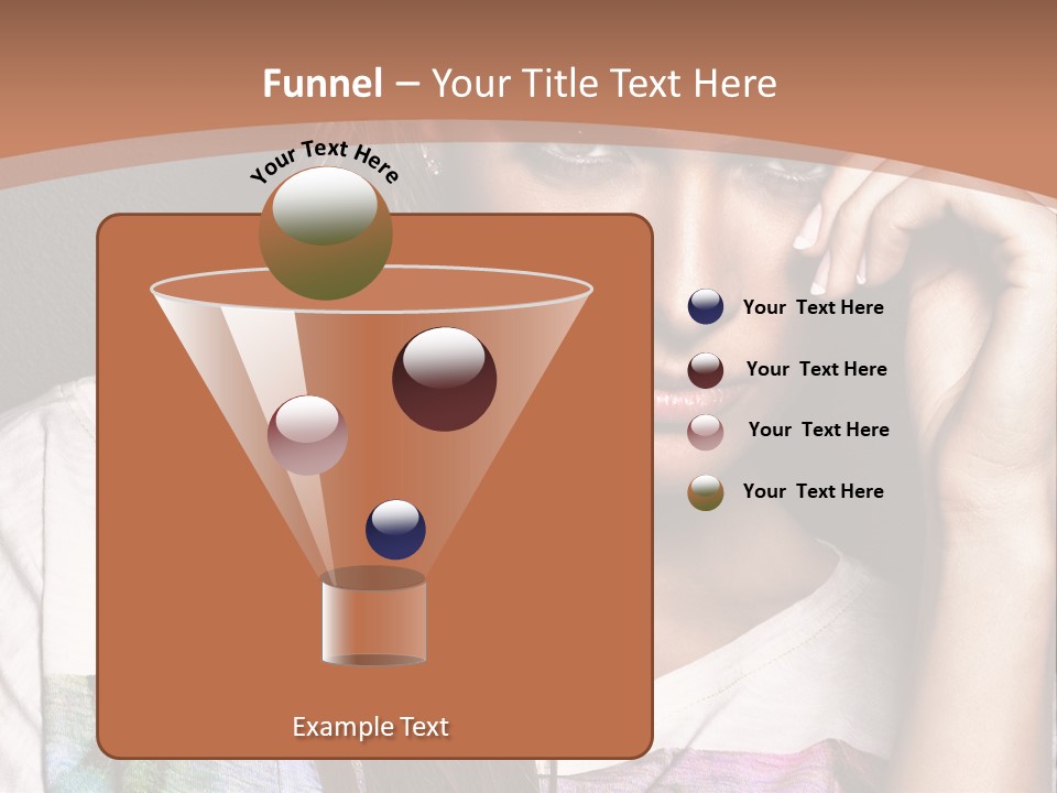 A Woman With Long Hair Is Looking At The Camera PowerPoint Template