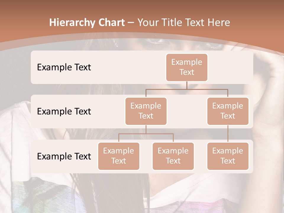 A Woman With Long Hair Is Looking At The Camera PowerPoint Template