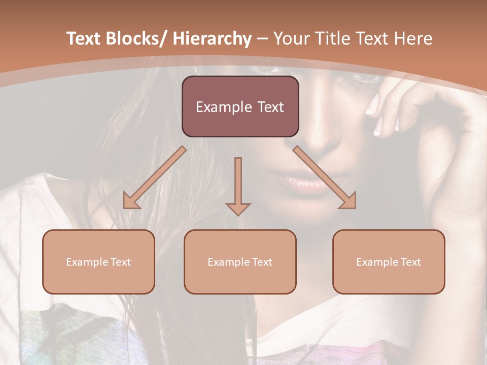 A Woman With Long Hair Is Looking At The Camera PowerPoint Template