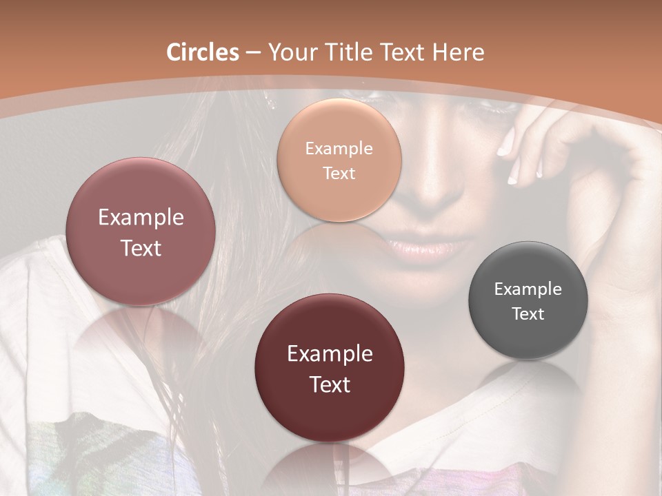 A Woman With Long Hair Is Looking At The Camera PowerPoint Template