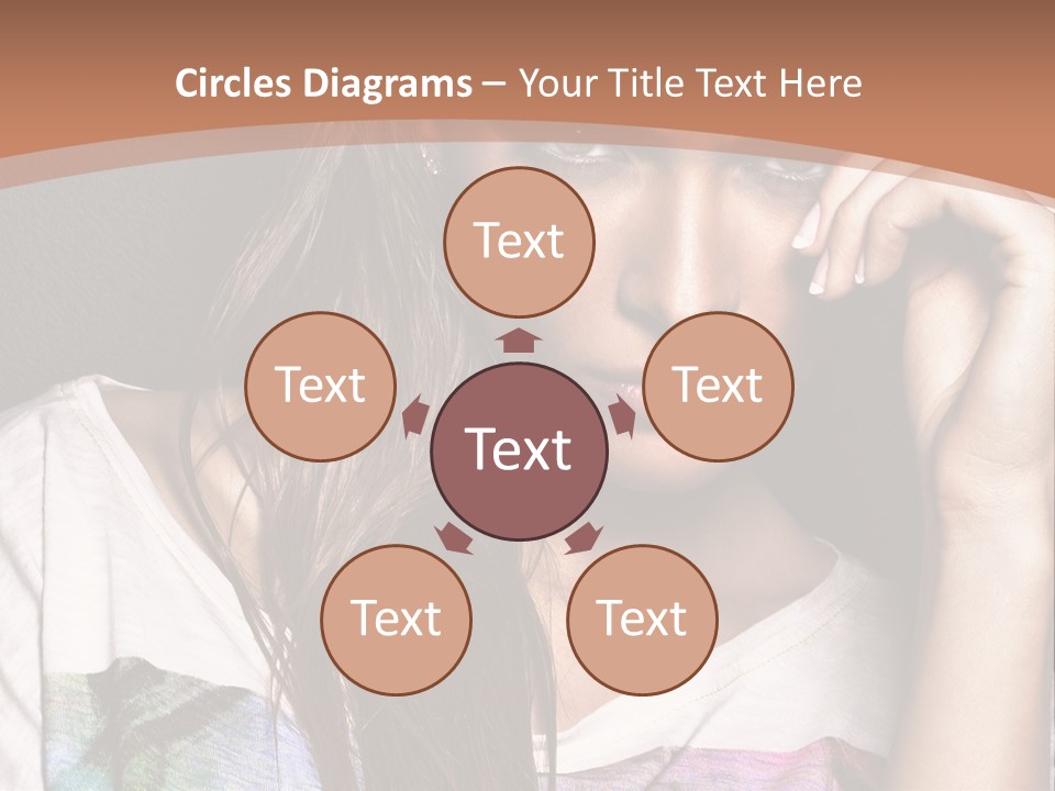 A Woman With Long Hair Is Looking At The Camera PowerPoint Template