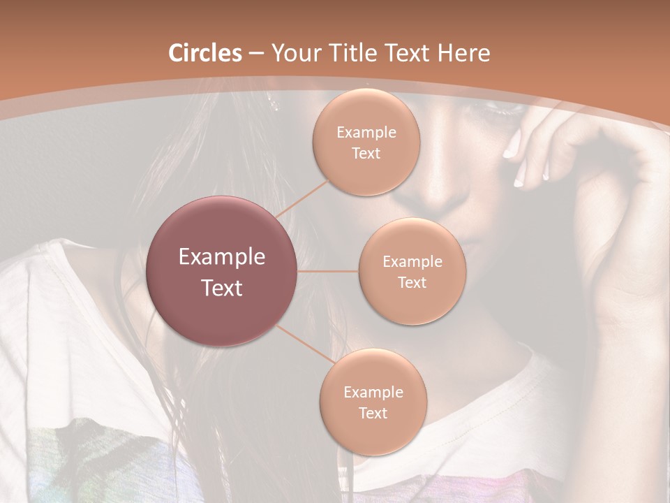 A Woman With Long Hair Is Looking At The Camera PowerPoint Template