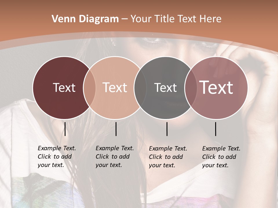 A Woman With Long Hair Is Looking At The Camera PowerPoint Template