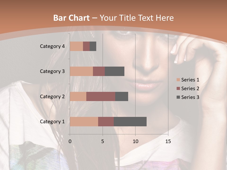 A Woman With Long Hair Is Looking At The Camera PowerPoint Template