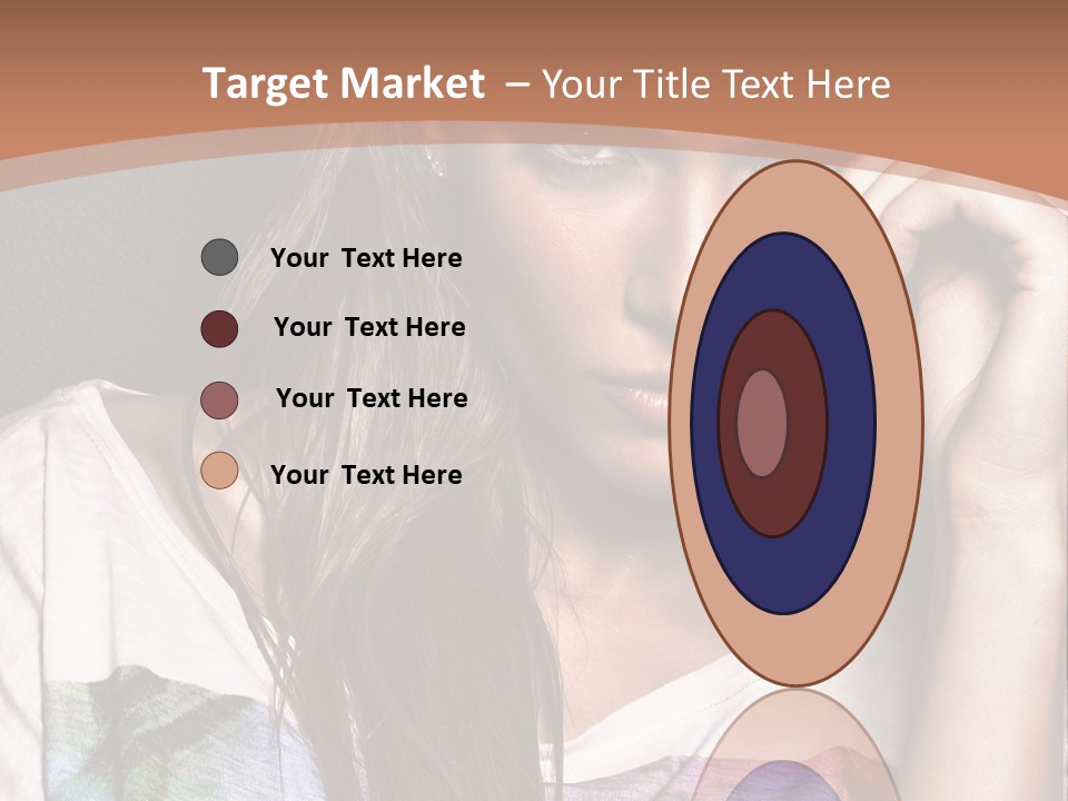 A Woman With Long Hair Is Looking At The Camera PowerPoint Template