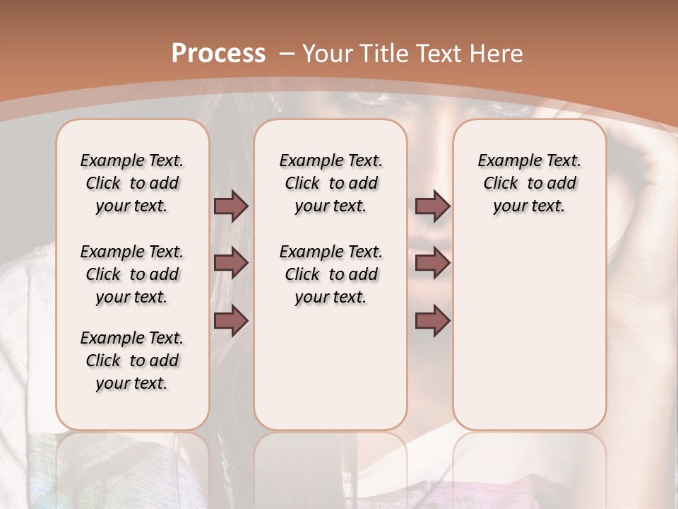 A Woman With Long Hair Is Looking At The Camera PowerPoint Template