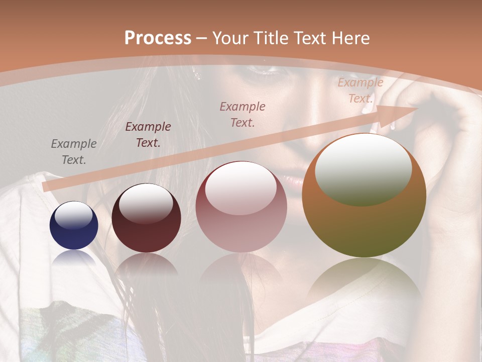 A Woman With Long Hair Is Looking At The Camera PowerPoint Template