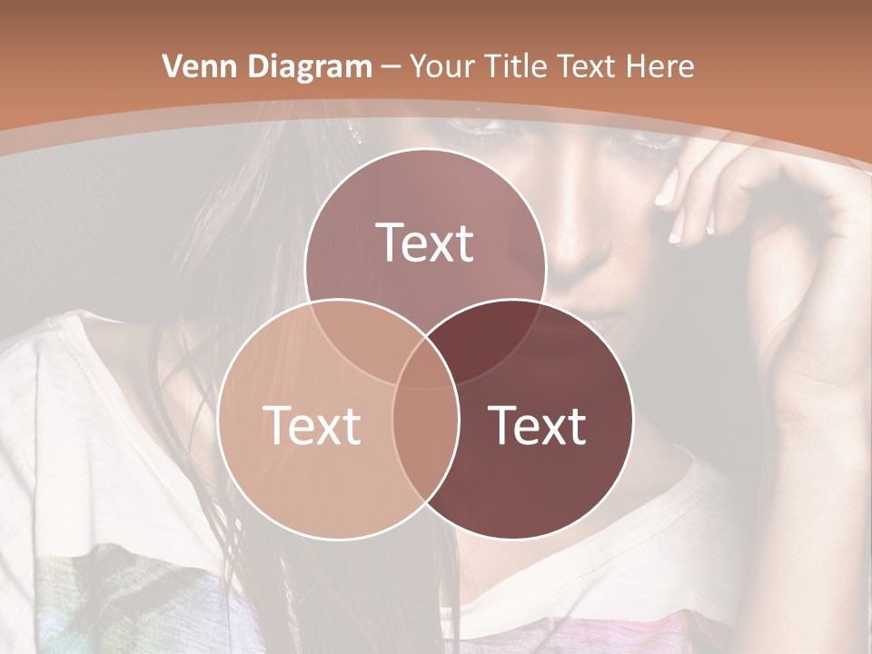 A Woman With Long Hair Is Looking At The Camera PowerPoint Template