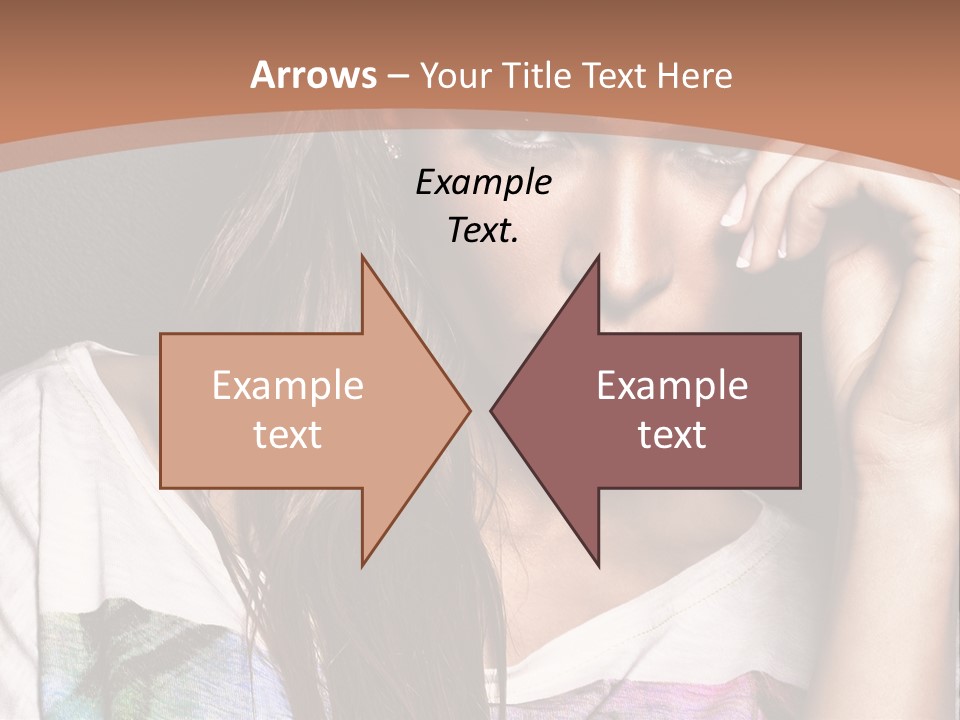 A Woman With Long Hair Is Looking At The Camera PowerPoint Template