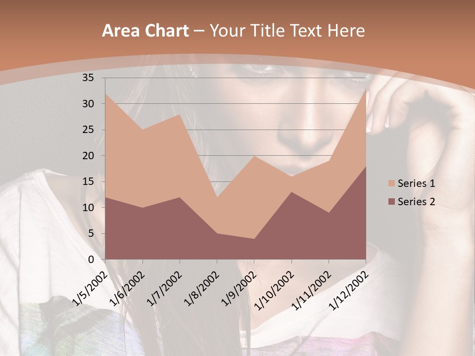 A Woman With Long Hair Is Looking At The Camera PowerPoint Template