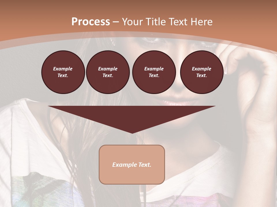 A Woman With Long Hair Is Looking At The Camera PowerPoint Template