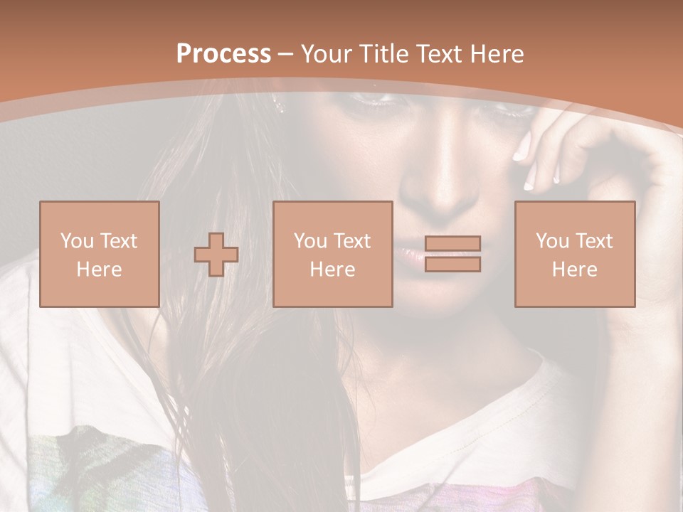 A Woman With Long Hair Is Looking At The Camera PowerPoint Template