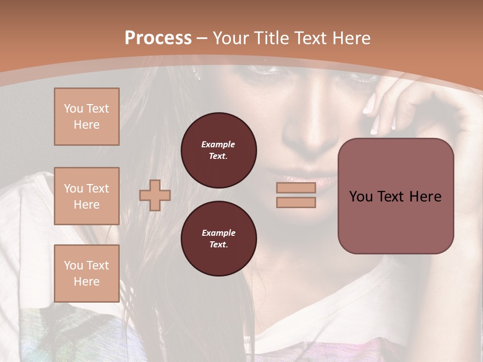 A Woman With Long Hair Is Looking At The Camera PowerPoint Template