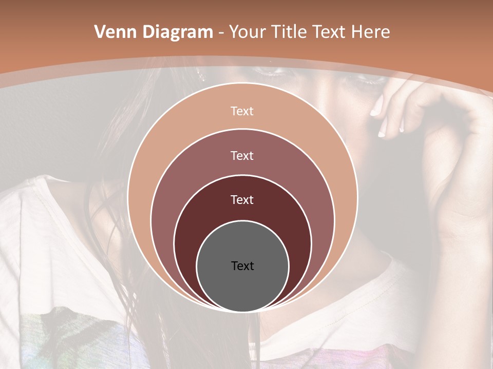 A Woman With Long Hair Is Looking At The Camera PowerPoint Template