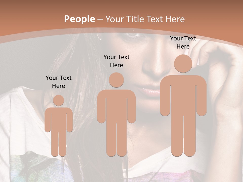 A Woman With Long Hair Is Looking At The Camera PowerPoint Template