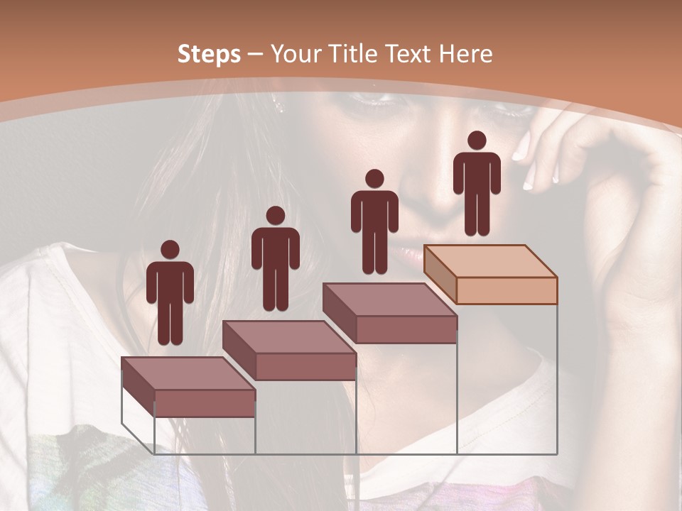 A Woman With Long Hair Is Looking At The Camera PowerPoint Template