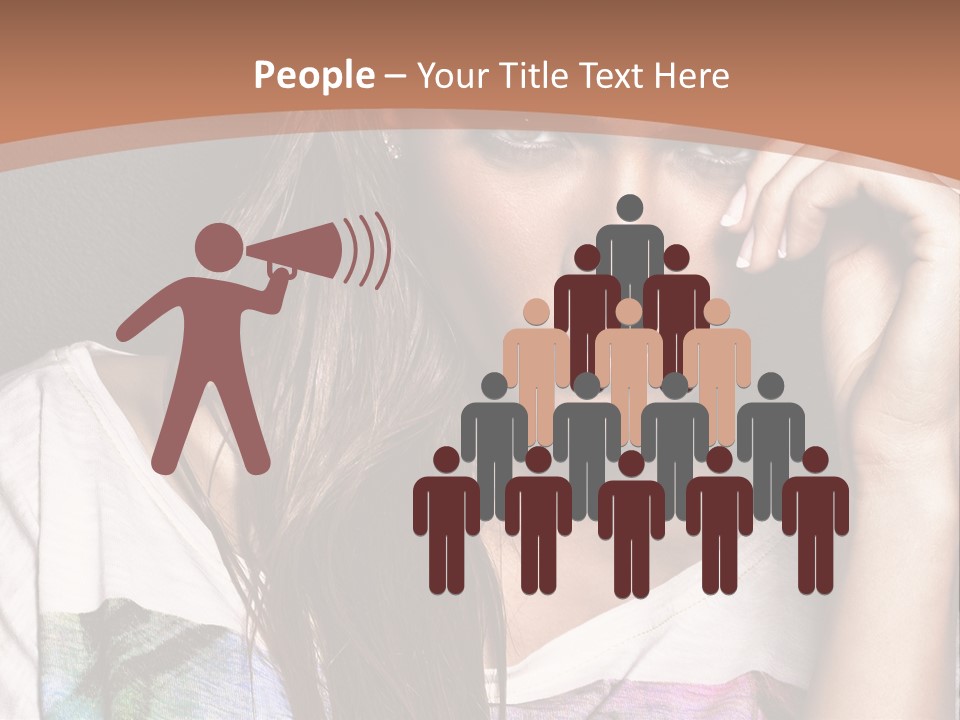 A Woman With Long Hair Is Looking At The Camera PowerPoint Template