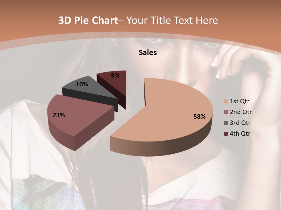 A Woman With Long Hair Is Looking At The Camera PowerPoint Template