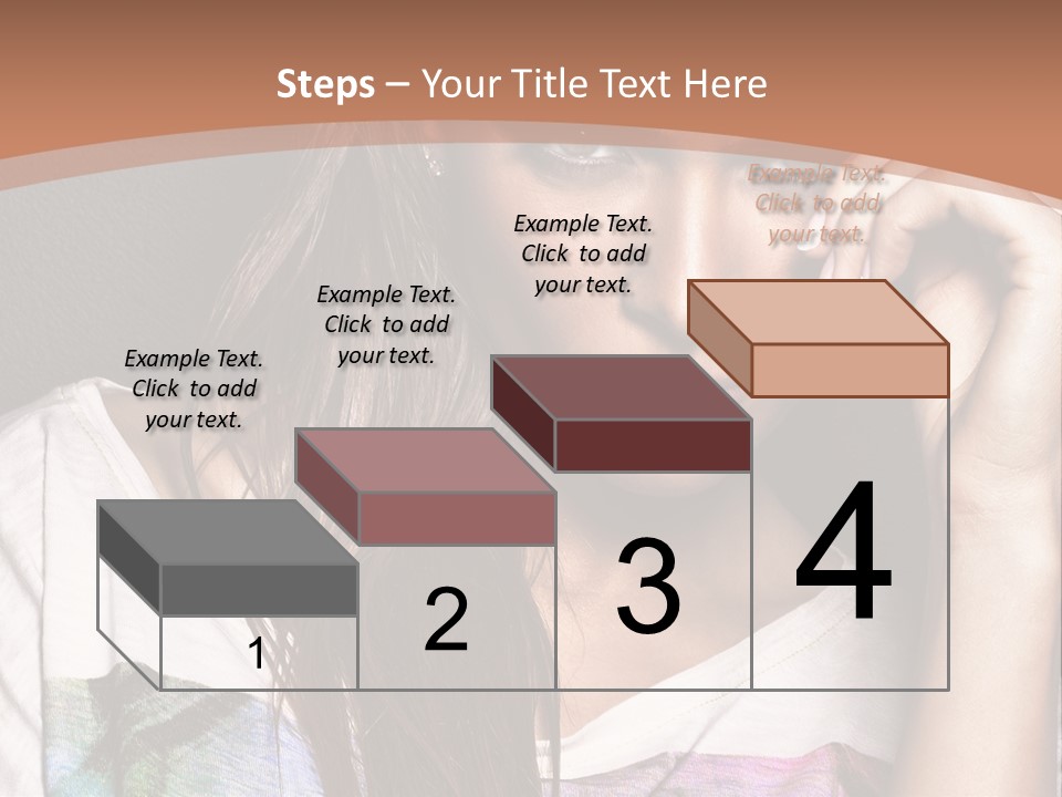 A Woman With Long Hair Is Looking At The Camera PowerPoint Template