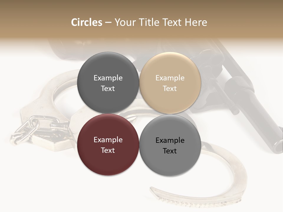 Two Revolvers And A Gun On A White Background PowerPoint Template