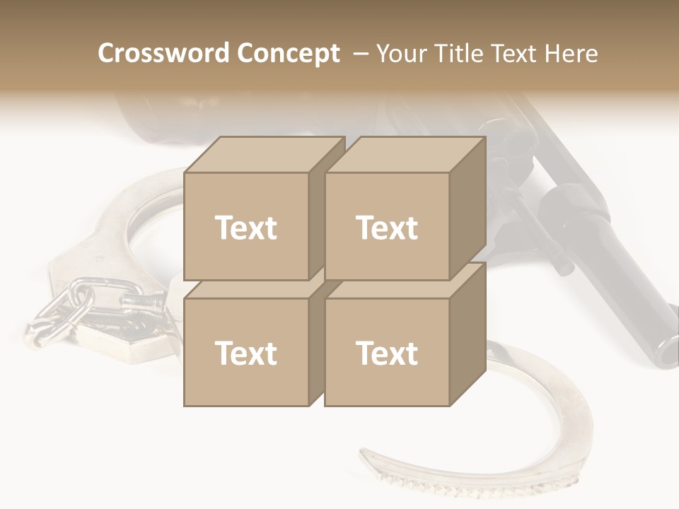 Two Revolvers And A Gun On A White Background PowerPoint Template