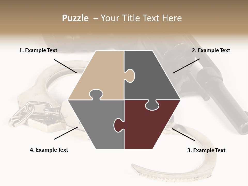 Two Revolvers And A Gun On A White Background PowerPoint Template