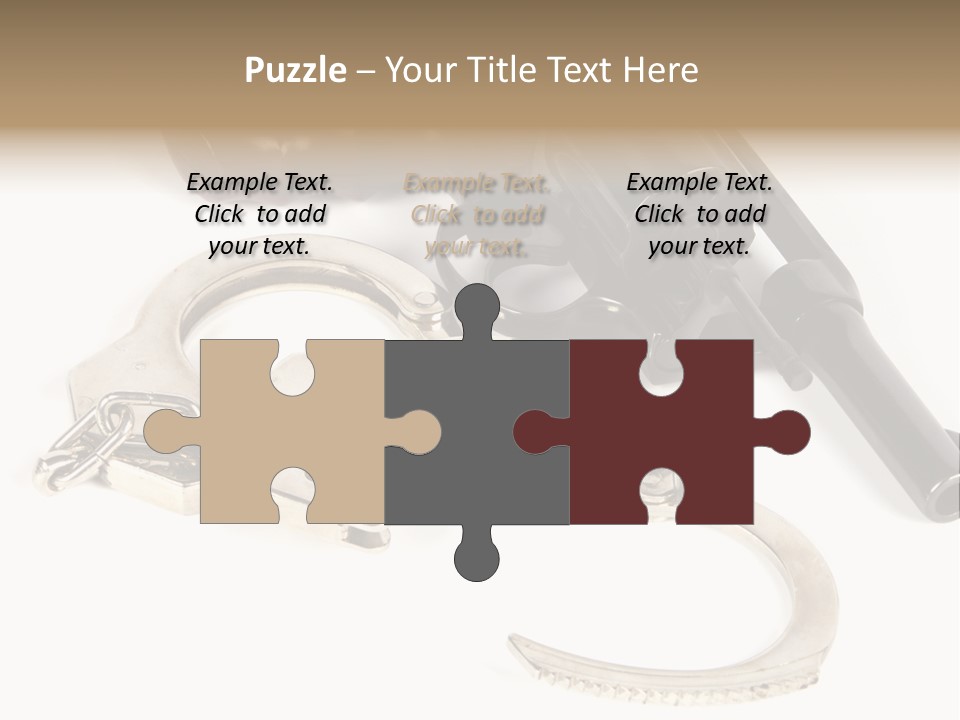 Two Revolvers And A Gun On A White Background PowerPoint Template