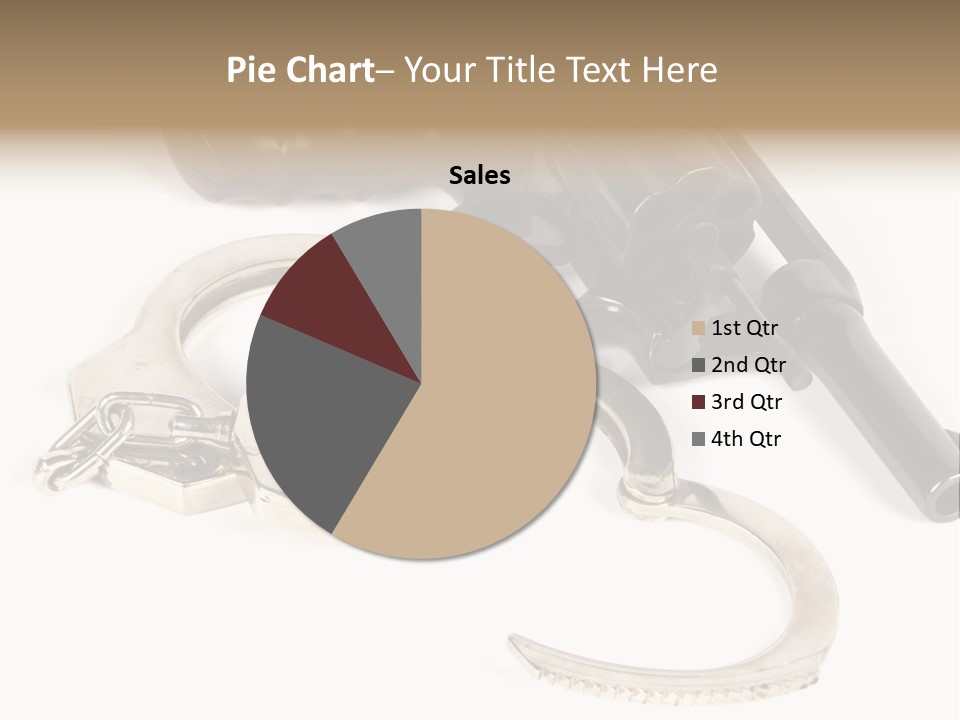 Two Revolvers And A Gun On A White Background PowerPoint Template