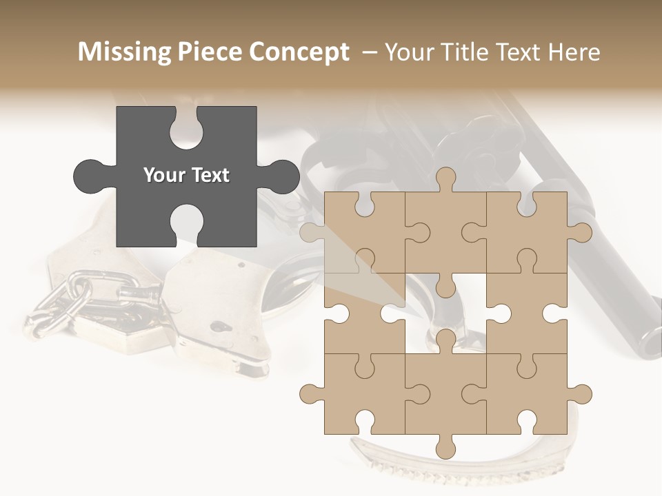 Two Revolvers And A Gun On A White Background PowerPoint Template